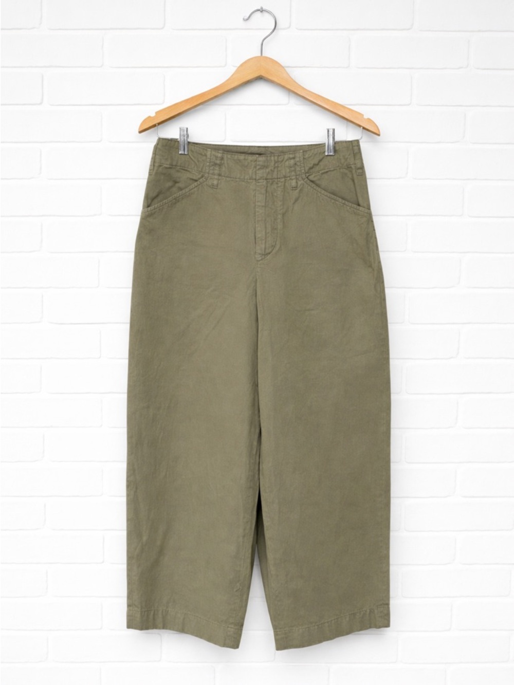 Rag & Bone Barrel Baggy Pants Trousers Army Green Cotton boho